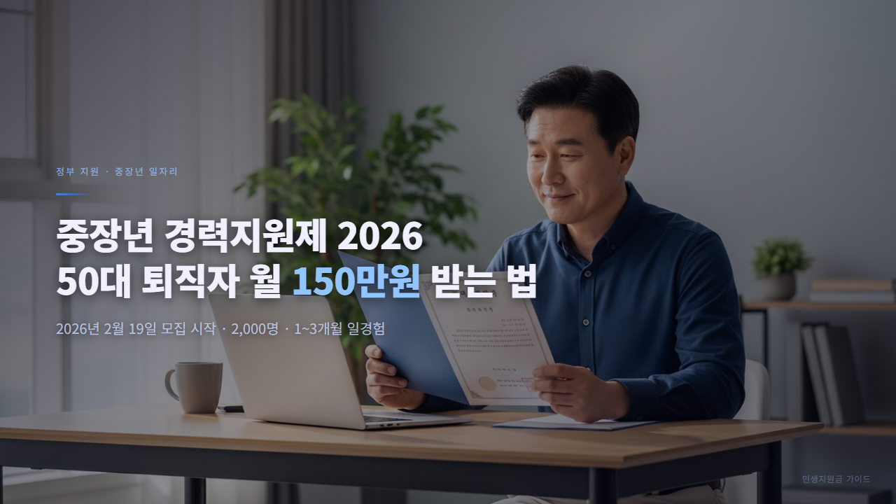 중장년 경력지원제 2026 hero 이미지